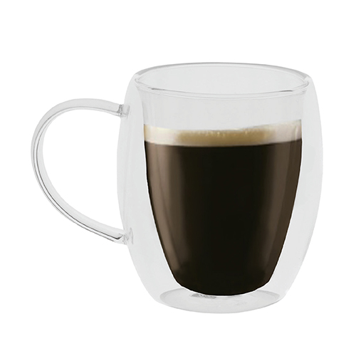 HO-029, Taza de vidrio doble pared. Cap. 175 ml.